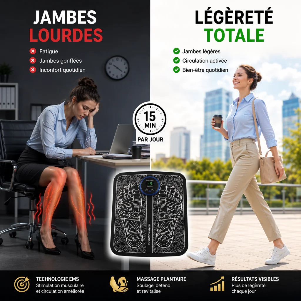 EMS Foot Massager Soulagez La Fatigue Des Pieds En 15 Minutes