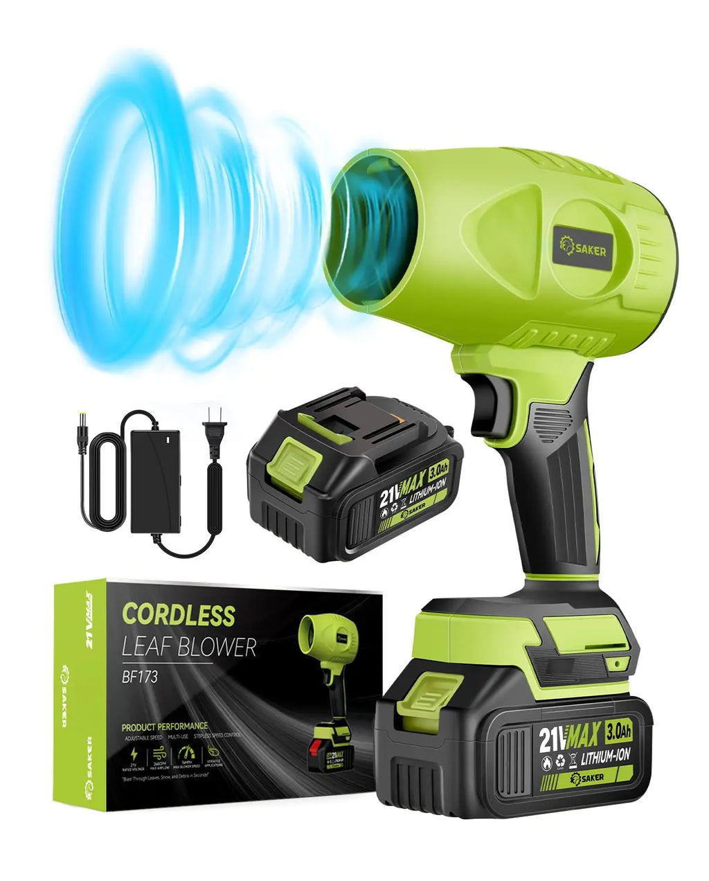 TurboJet™ - Souffleur & Aspirateur Sans Fil 21V (Pack Professionnel)