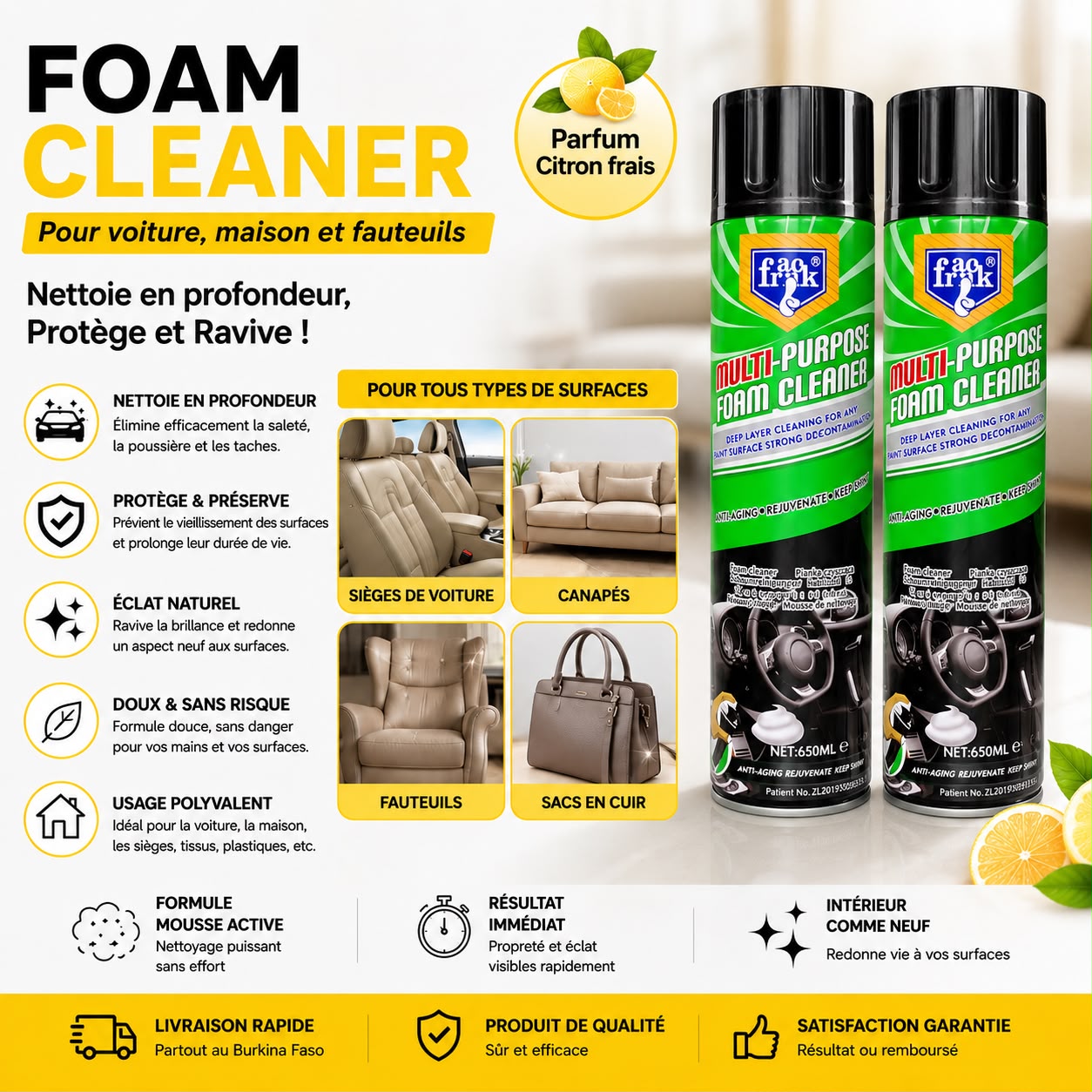 TurboFoam™ - Nettoyant Mousse Multi-Usages (Pack Promo)